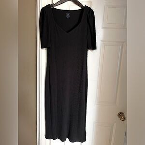 GAP, ribbed black dress, never worn. Size L.